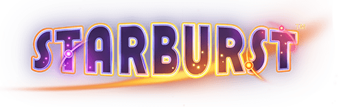 Логотип игрового автомата Starburst.